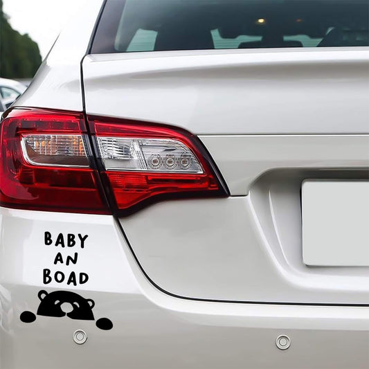 Wandtattoo-Style Bär Motiv fürs Auto, schwarze Vinylfolie zum Aufkleben.